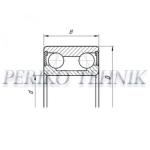 Double Row Angular Contact Ball Bearing 3004 2RS (INA)